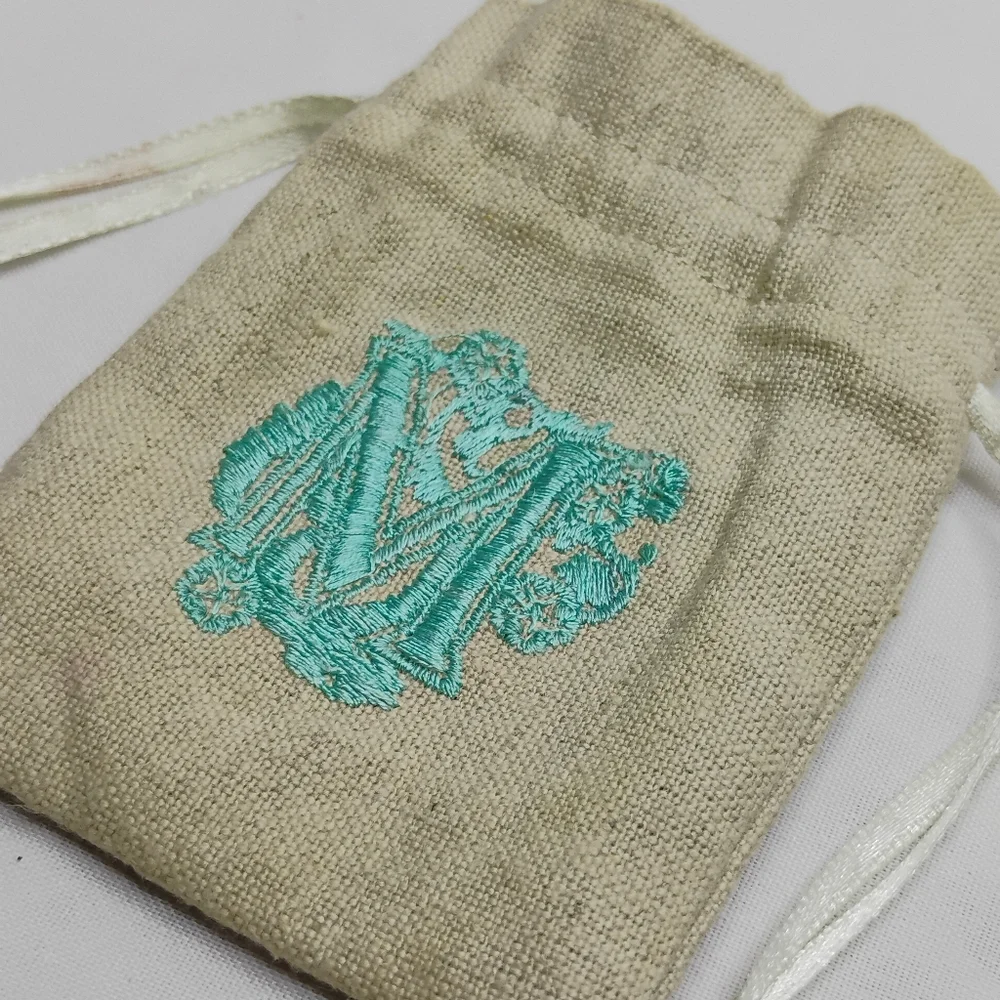 Anthropologie Monogram Small Purse Handheld M Initial Makeup Mirror & Pouch Gift